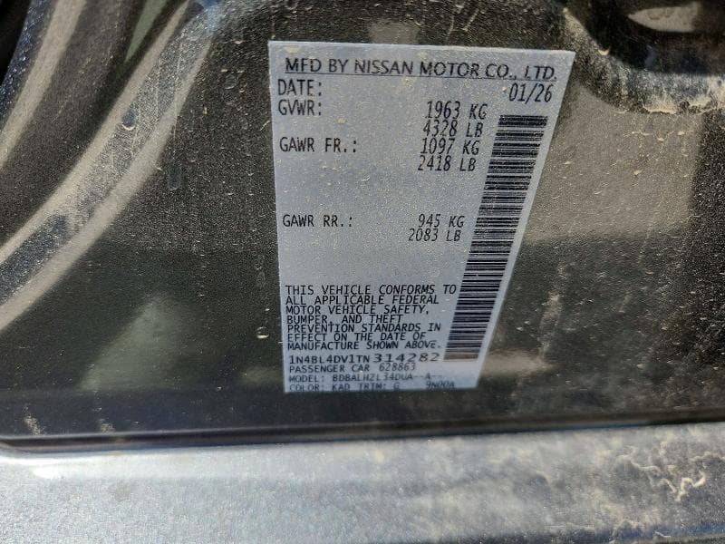 2026 NISSAN ALTIMA SV 12