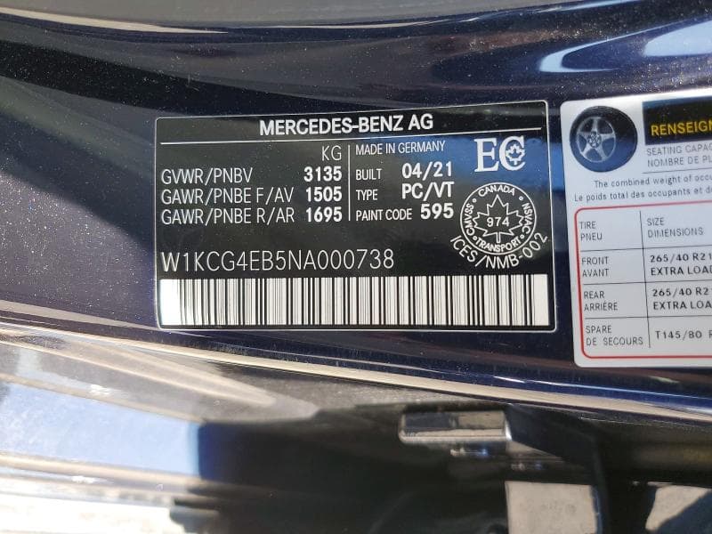 2022 MERCEDES-BENZ EQS SEDAN 580 4MATIC 12