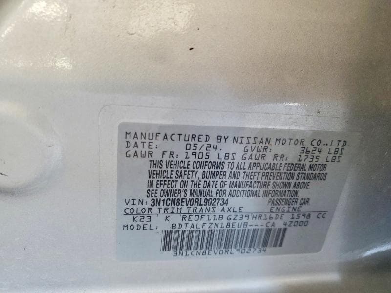 2024 NISSAN VERSA SV 12