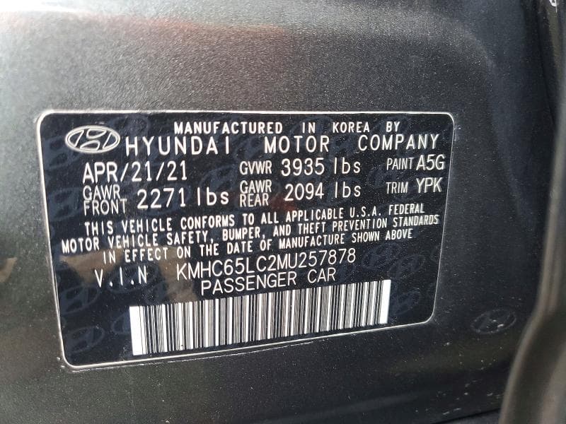 2021 HYUNDAI IONIQ BLUE 13