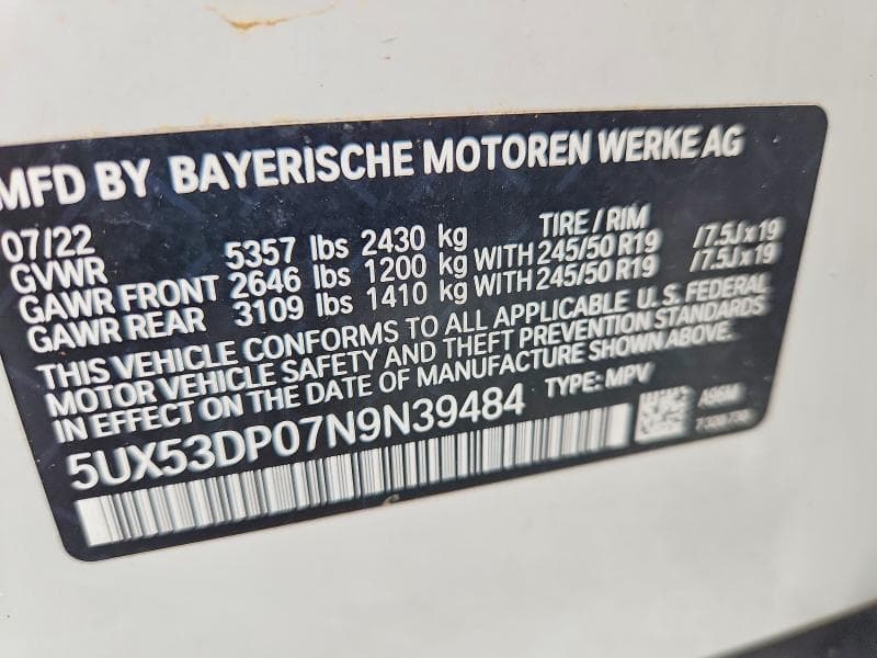 2022 BMW X3 XDRIVE30I XDRIVE30I 13