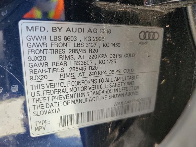 2017 AUDI Q7 PREMIUM PLUS 12