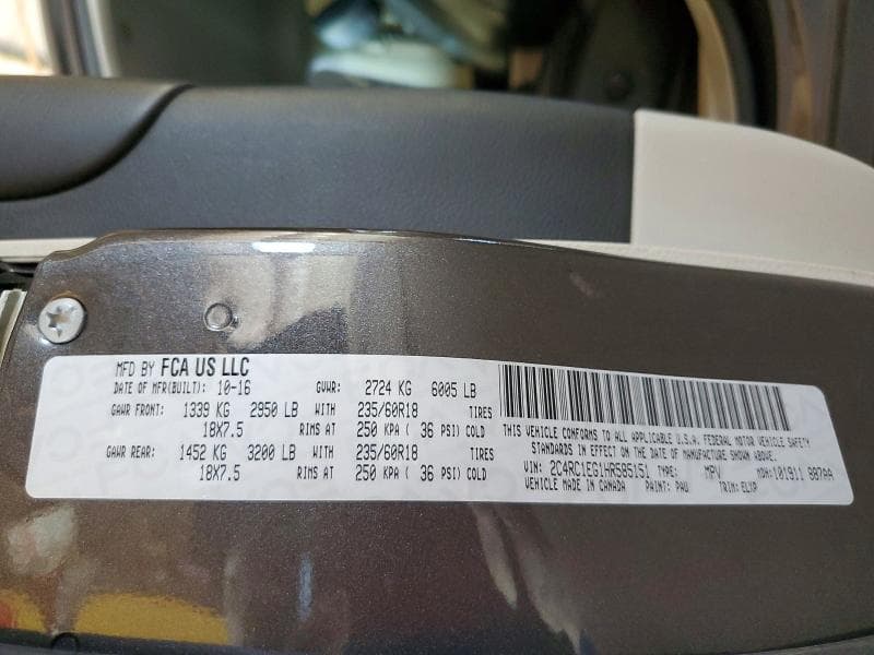 2017 CHRYSLER PACIFICA TOURING L PLUS TOURING L PLUS 14
