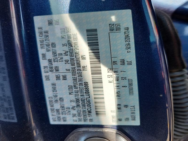 2020 FORD ESCAPE SE 12