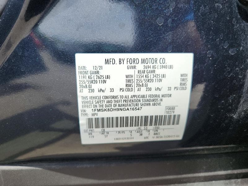 2022 FORD EXPLORER XLT 13