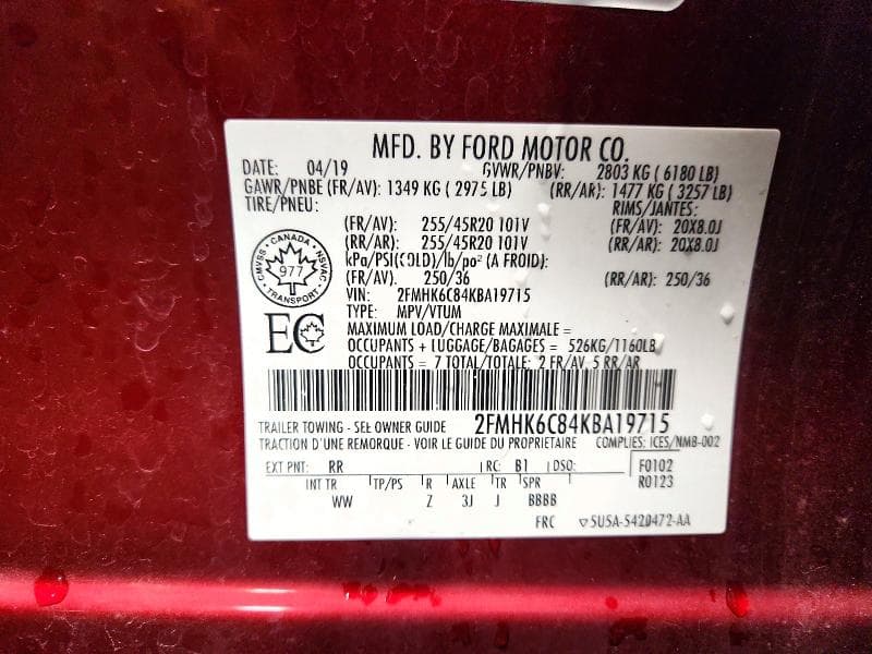 2019 FORD FLEX SEL 14