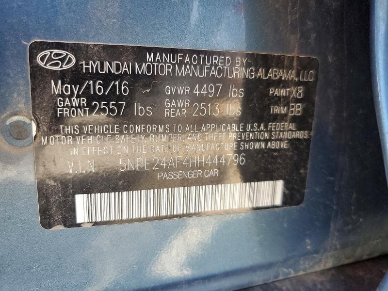 2017 HYUNDAI SONATA SE SE 13
