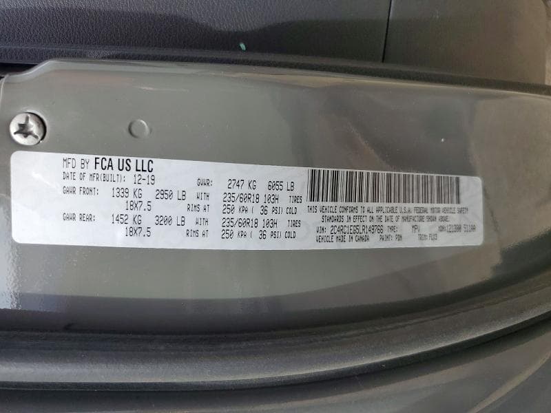 2020 CHRYSLER PACIFICA TOURING L PLUS 13