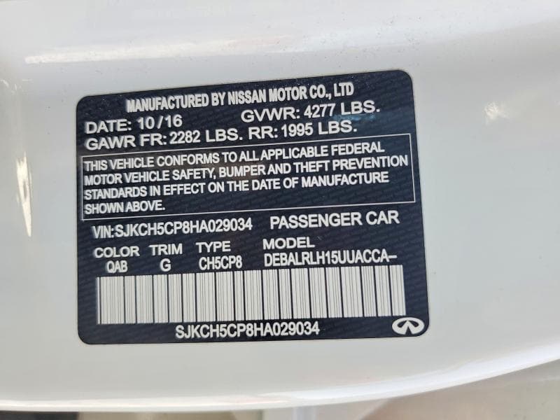 2017 INFINITI QX30 PREMIUM 12