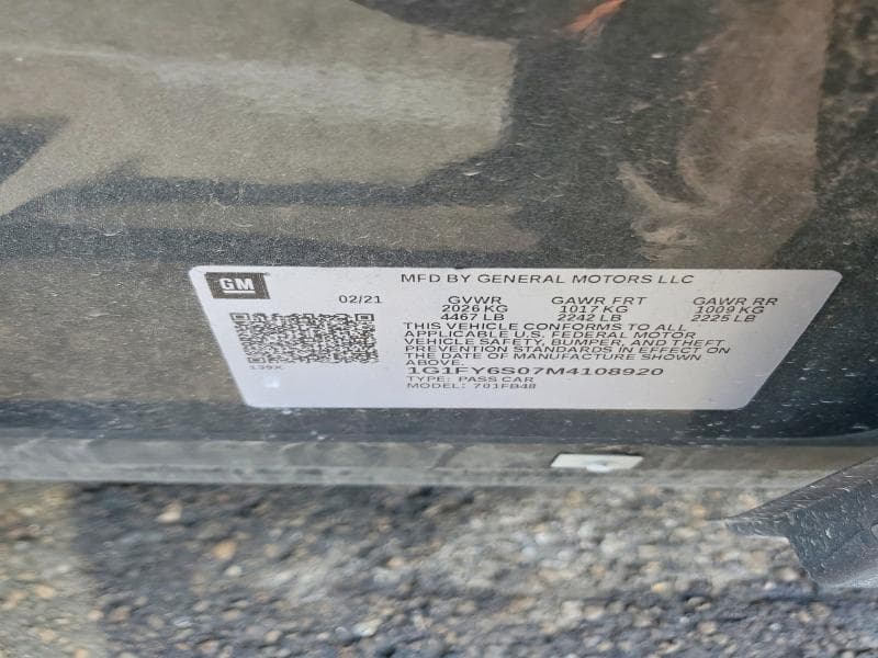 2021 CHEVROLET BOLT EV LT 12