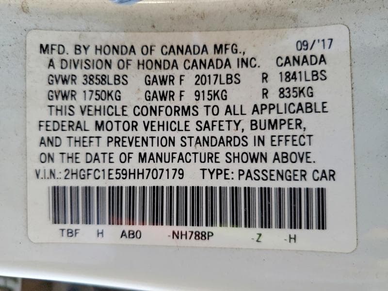 2017 HONDA CIVIC SI SI 12