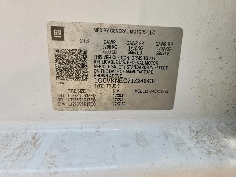 2018 CHEVROLET SILVERADO K1500 12