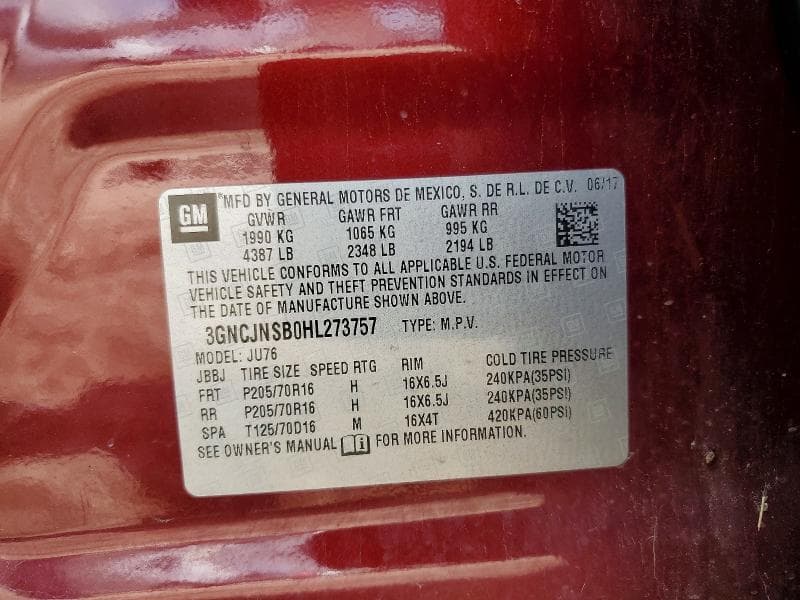 2017 CHEVROLET TRAX LS 13