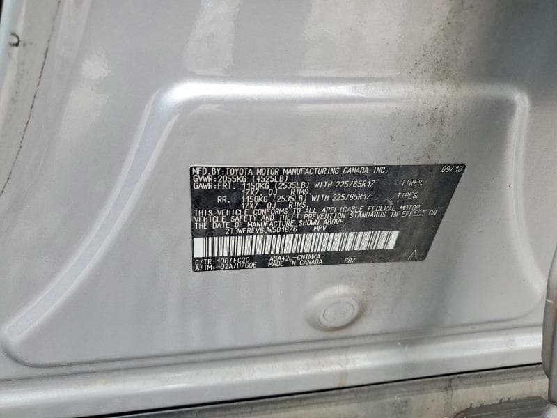 2018 TOYOTA RAV4 XLE XLE 13
