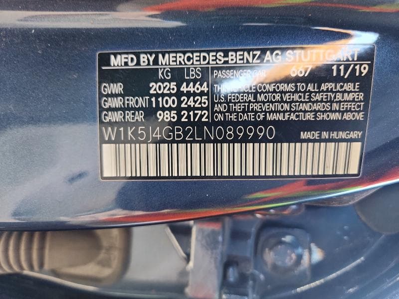 2020 MERCEDES-BENZ CLA 250 12
