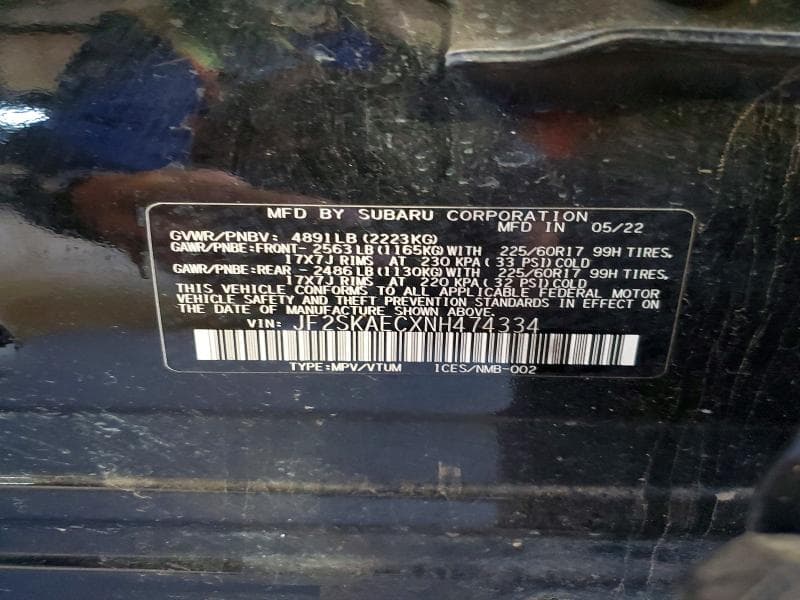 2022 SUBARU FORESTER PREMIUM 14