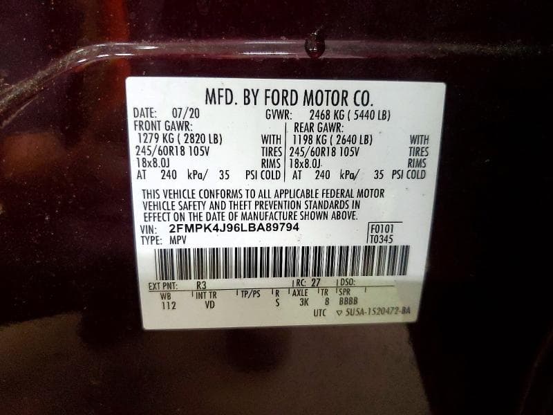 2020 FORD EDGE SEL 13