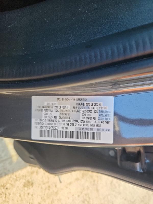 2021 MAZDA CX-9 GRAND TOURING 13
