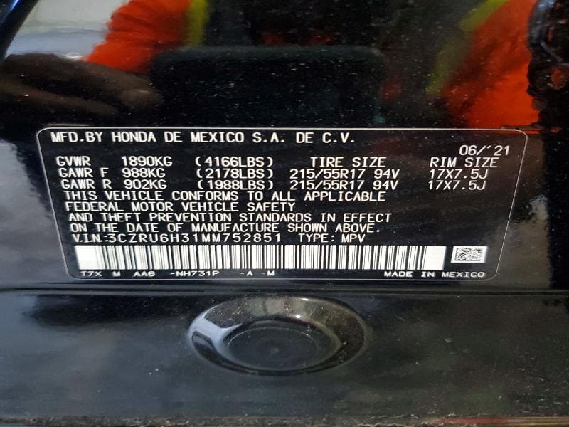 2021 HONDA HR-V LX 13