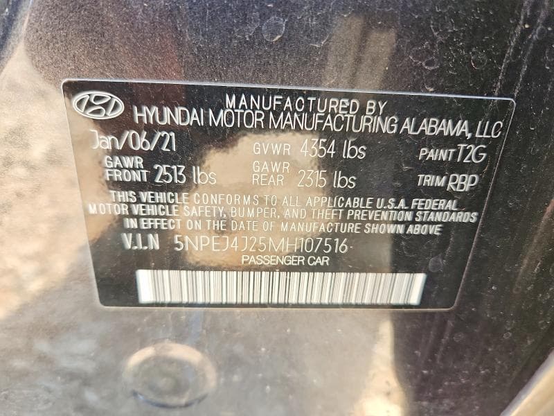 2021 HYUNDAI SONATA SEL PLUS 13