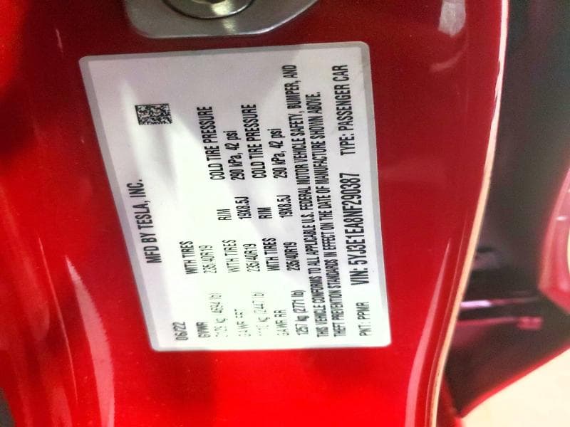 2022 TESLA MODEL 3 12