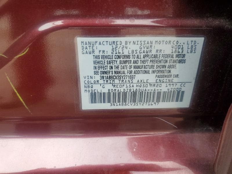 2025 NISSAN SENTRA SV 12