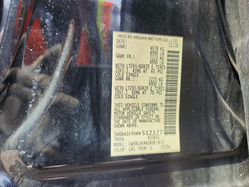 2019 NISSAN TITAN XD SV 12