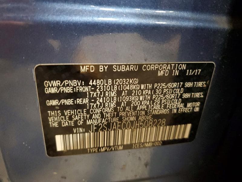 2018 SUBARU FORESTER 2.5I PREMIUM 13