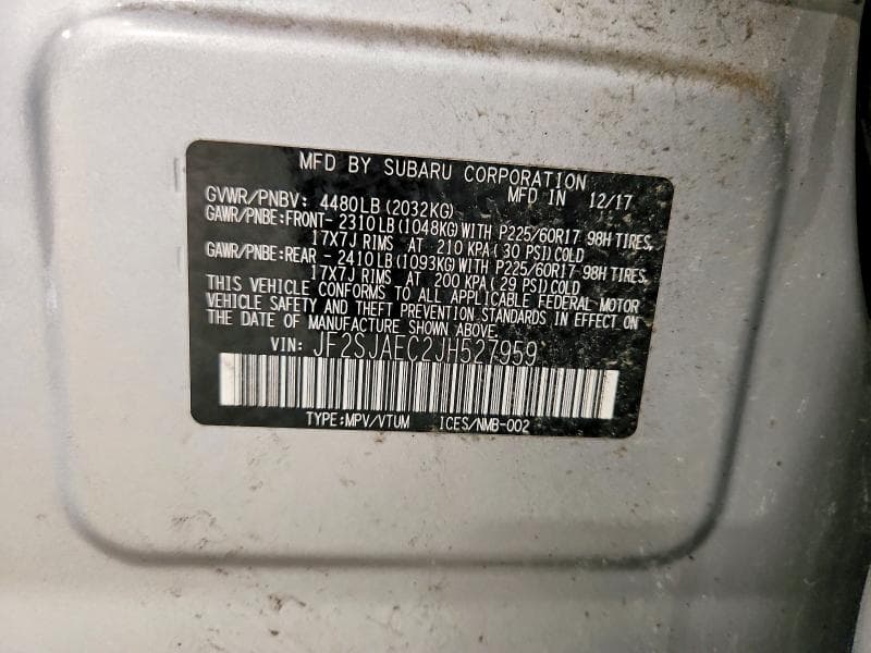 2018 SUBARU FORESTER 2.5I PREMIUM 13