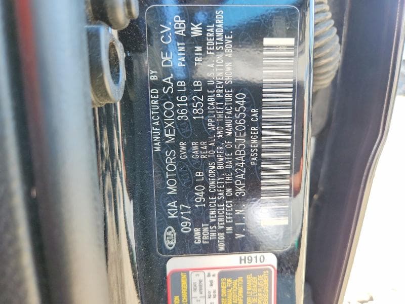 2018 KIA RIO LX 13