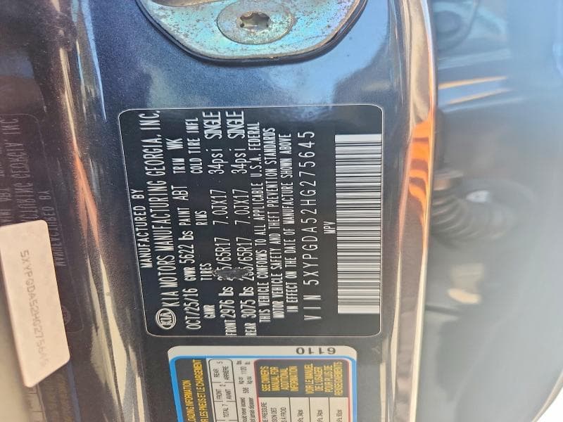 2017 KIA SORENTO LX V6 13