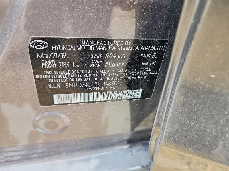 2019 HYUNDAI ELANTRA SE 12