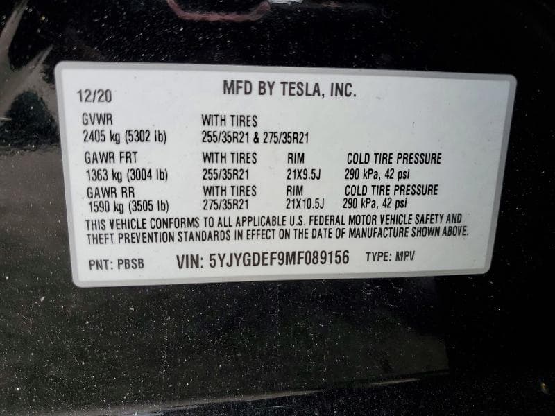 2021 TESLA MODEL Y 12