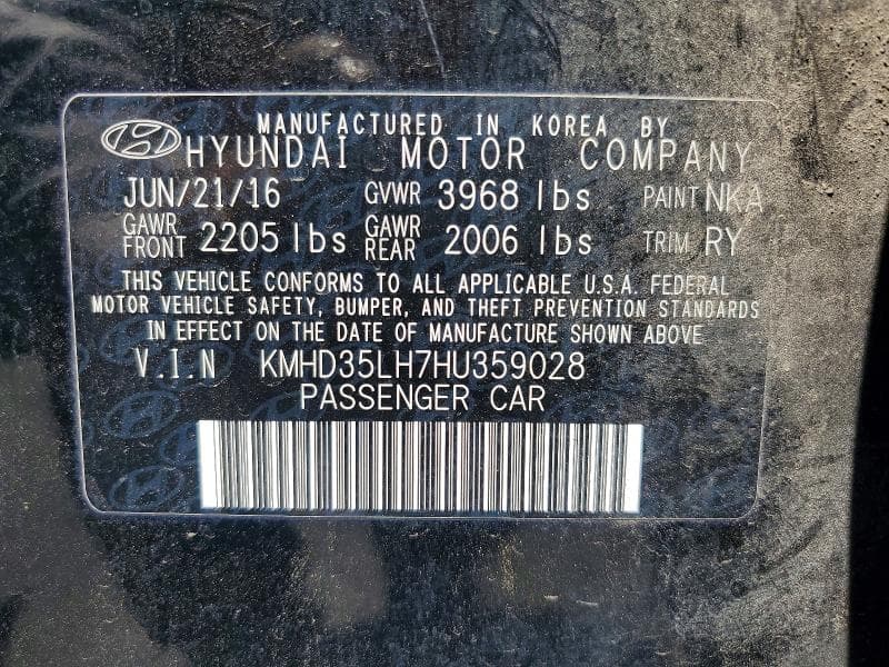 2017 HYUNDAI ELANTRA GT BASE 13