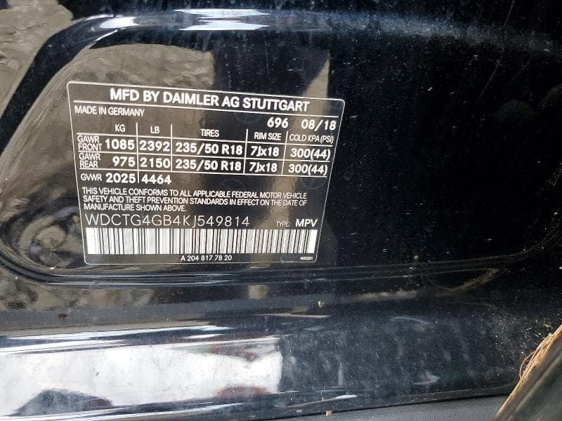 2019 MERCEDES-BENZ GLA 250 4MATIC 12
