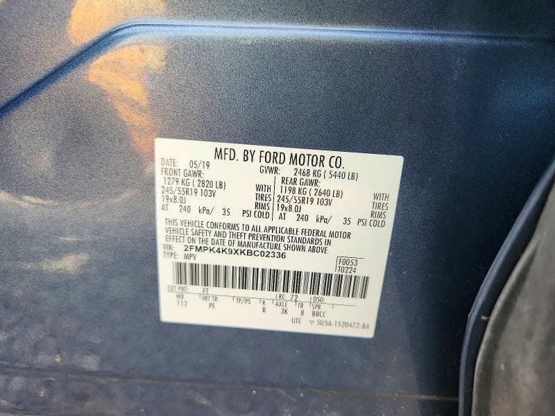 2019 FORD EDGE TITANIUM 13