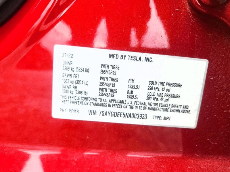 2022 TESLA MODEL Y 13