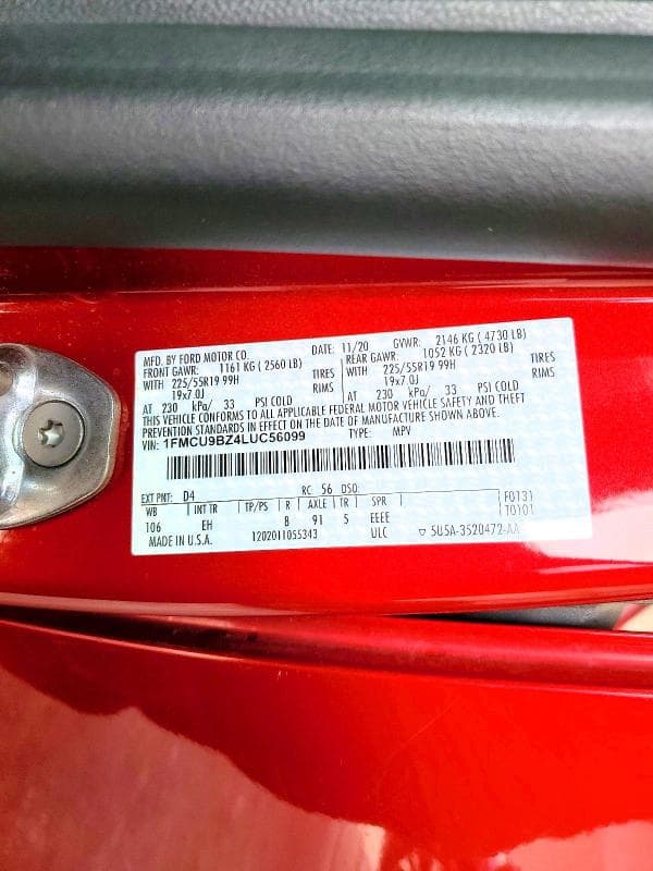 2020 FORD ESCAPE SE SPORT 13
