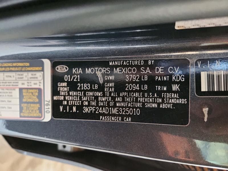 2021 KIA FORTE LXS 12