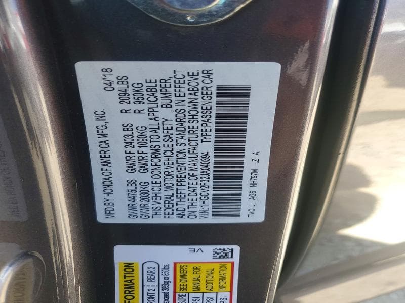 2018 HONDA ACCORD SPORT 12