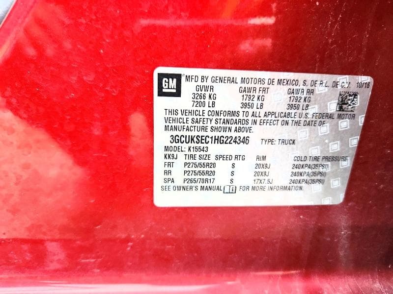 2017 CHEVROLET SILVERADO K1500 LTZ 12