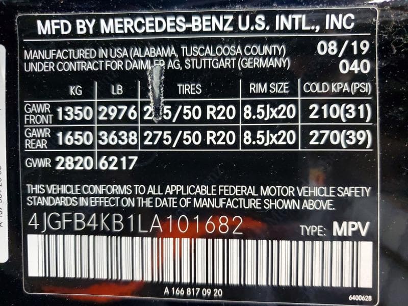 2020 MERCEDES-BENZ GLE 350 4MATIC 350 4MATIC 14