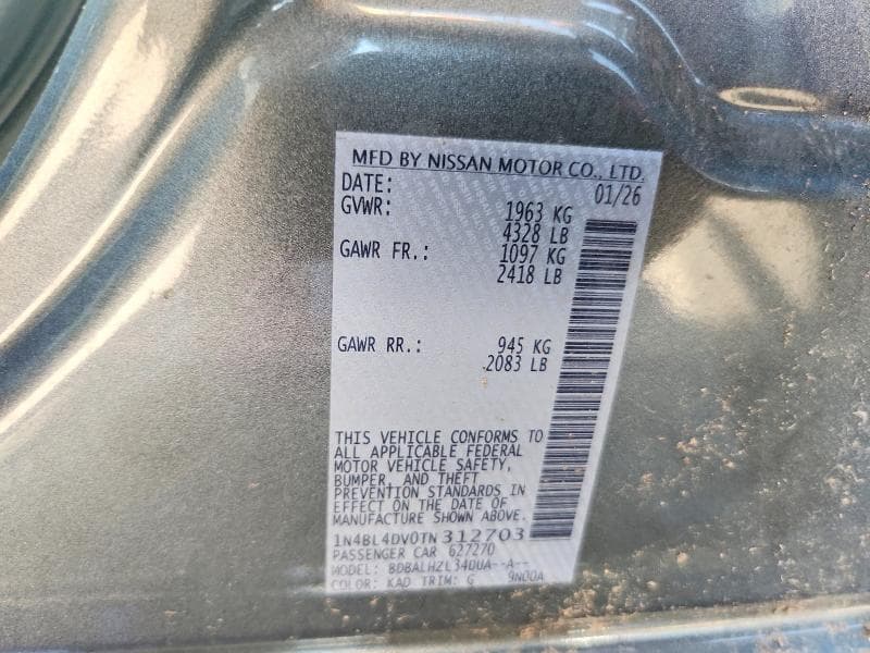 2026 NISSAN ALTIMA SV 12