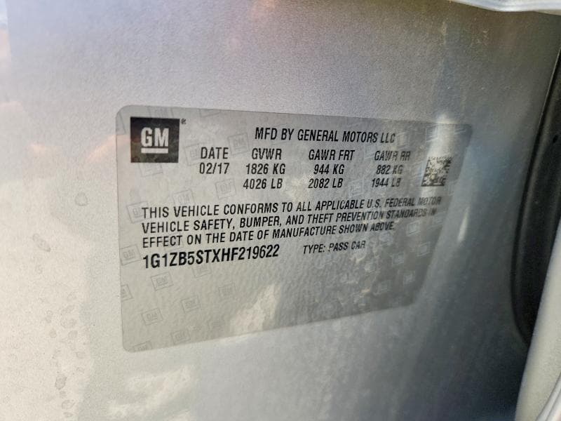 2017 CHEVROLET MALIBU LS 12