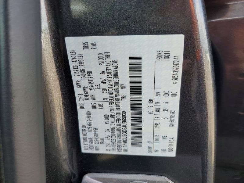2018 FORD ESCAPE SE 13