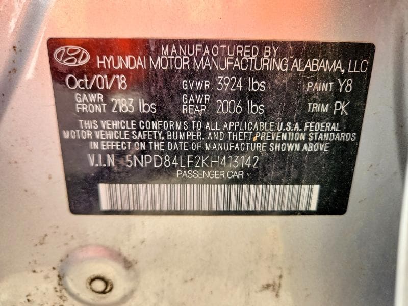 2019 HYUNDAI ELANTRA SE 12