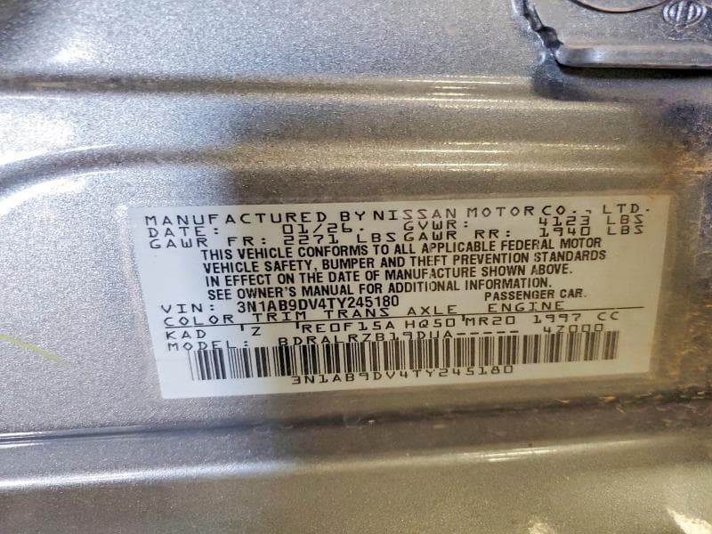 2026 NISSAN SENTRA SR 13