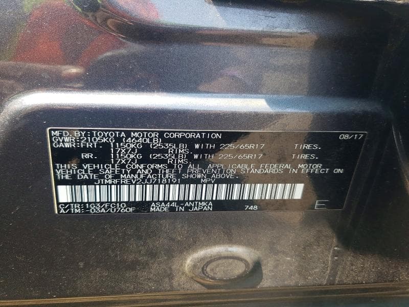 2018 TOYOTA RAV4 XLE 13