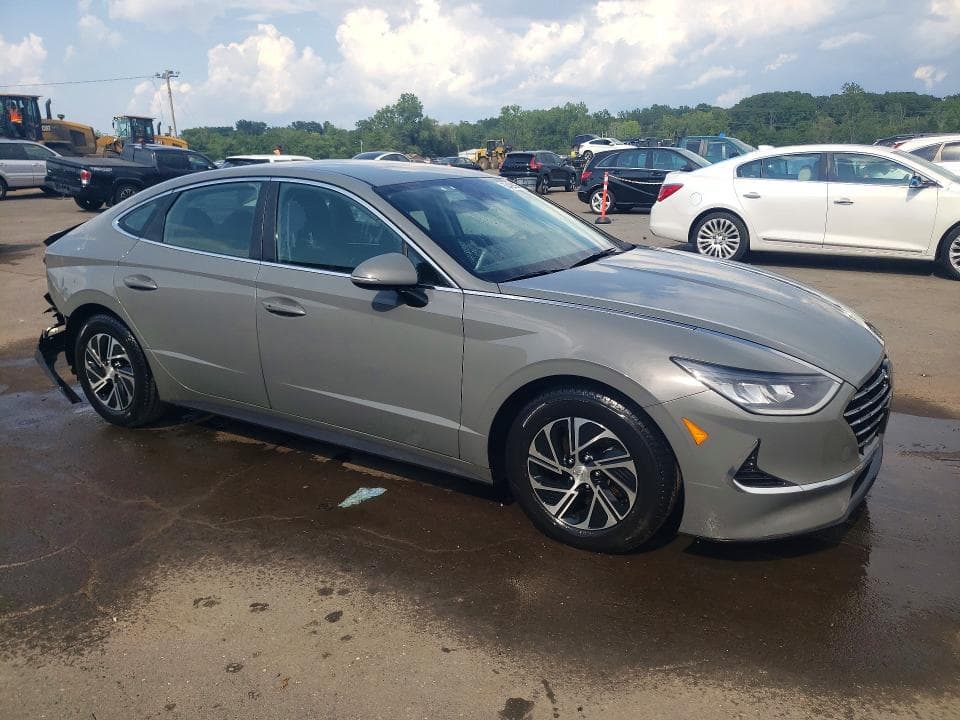 2021 HYUNDAI SONATA HYBRID BLUE 4
