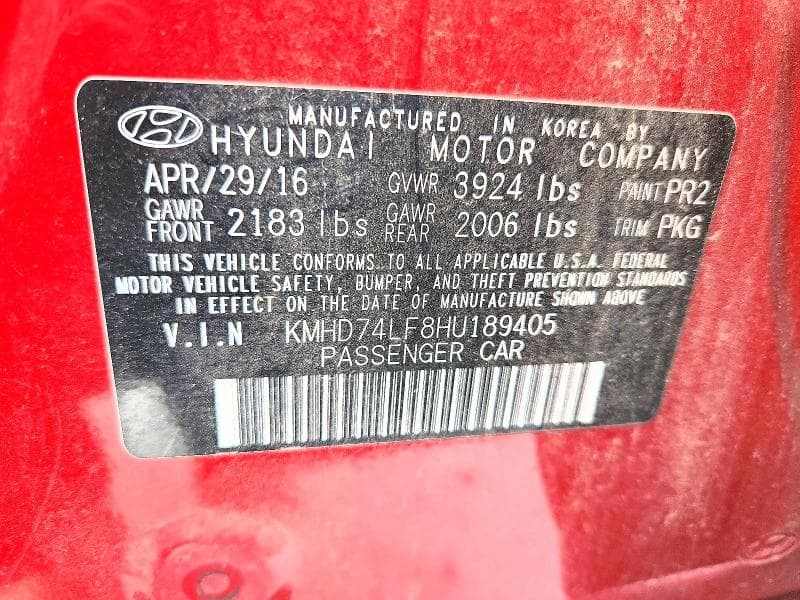 2017 HYUNDAI ELANTRA SE 12